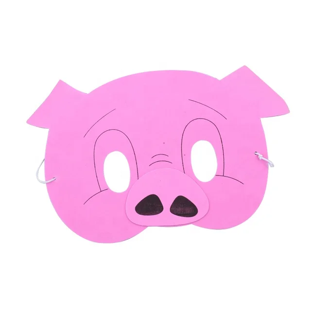 2021 new design promotional cheap soft custom eva halloween animal foam party tiger mask