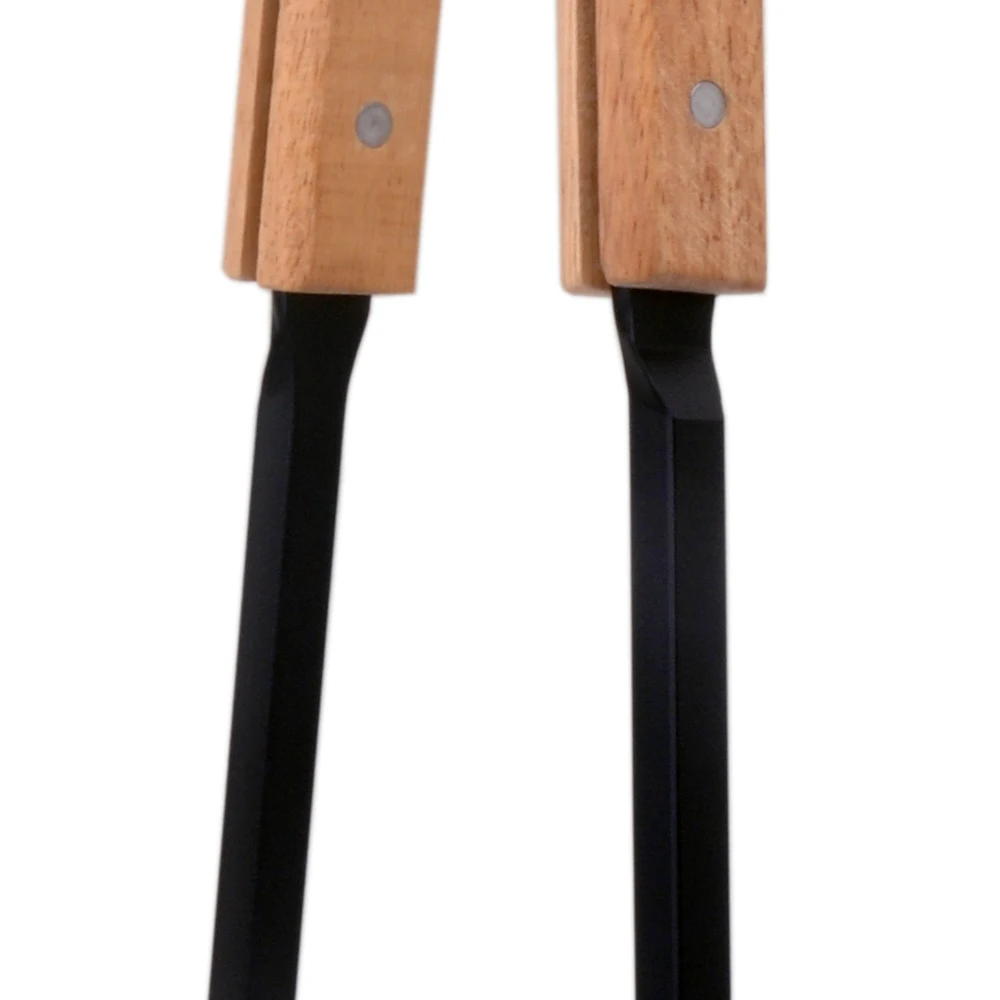 Black Heavy Duty Cast Iron FirePlace Tongs spatula tool set Indoor/Fire Pits Accessories/Tongs Outdoor /firewood tongs