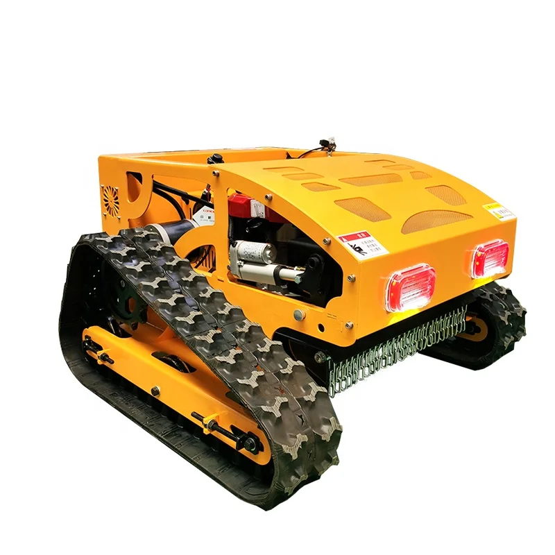 Mini crawler remote control rubber lawn mower for home garden agriculture