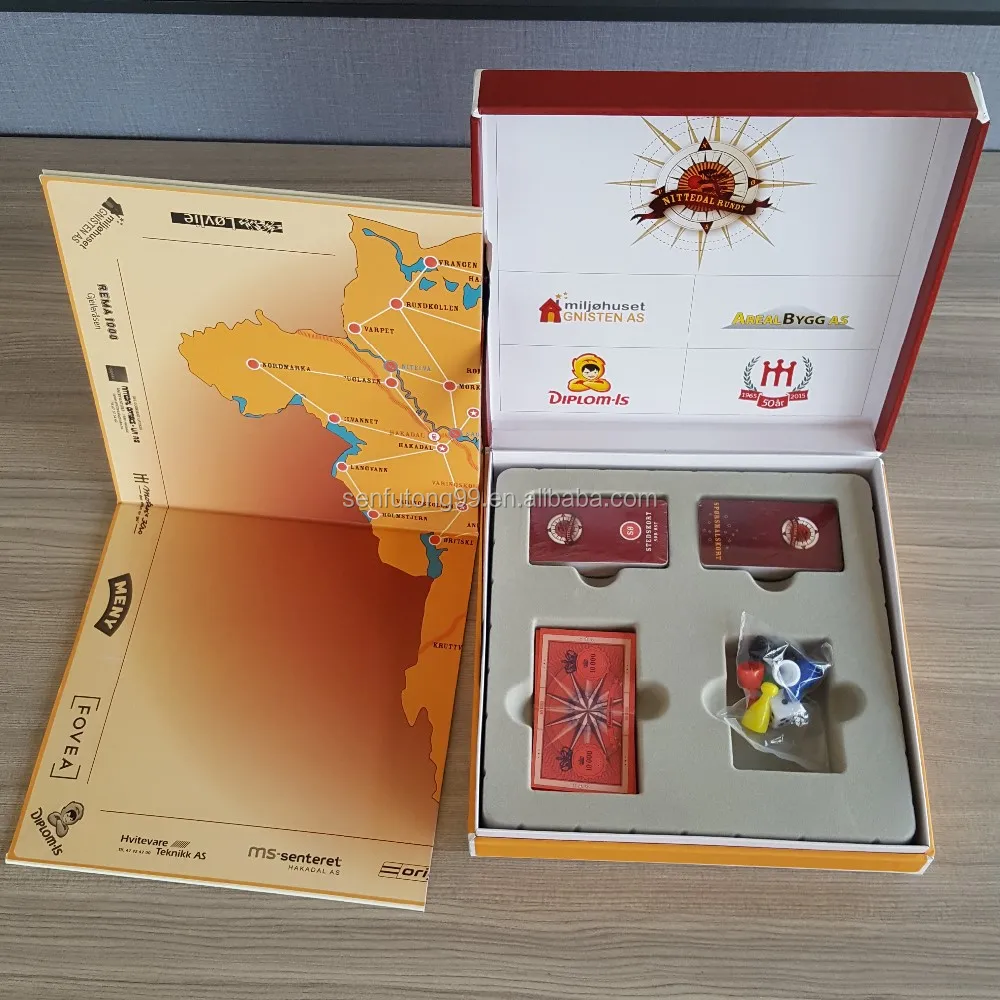  Карточки для настольных игр с индивидуальным дизайном Складная Настольная игра