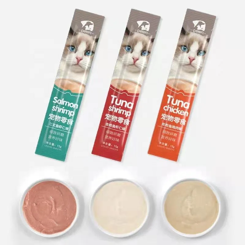 Factory OEM Wholesale 15g Cat Snacks Delicious And Nutritious Cat Treats Snacks