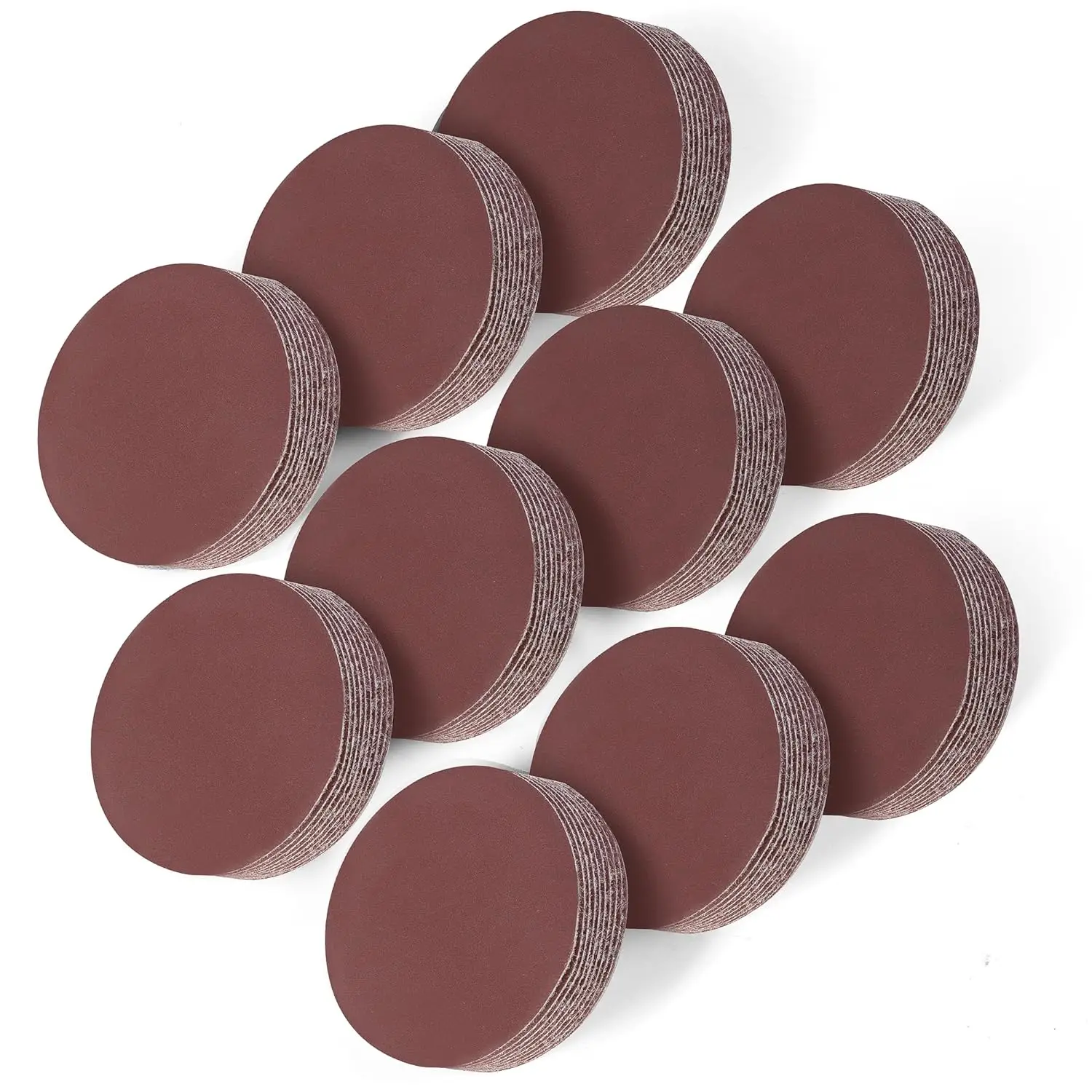 2 Inch Hook and Loop Sanding Discs No-Hole Sandpaper 1200 Grit Orbital Sander Pads for Sanders Drill