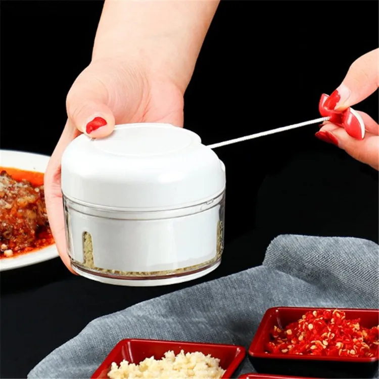 Hand Manual Pull Cord Vegetable Food Chopper Manual Mini Pull Chopper Mini garlic blender