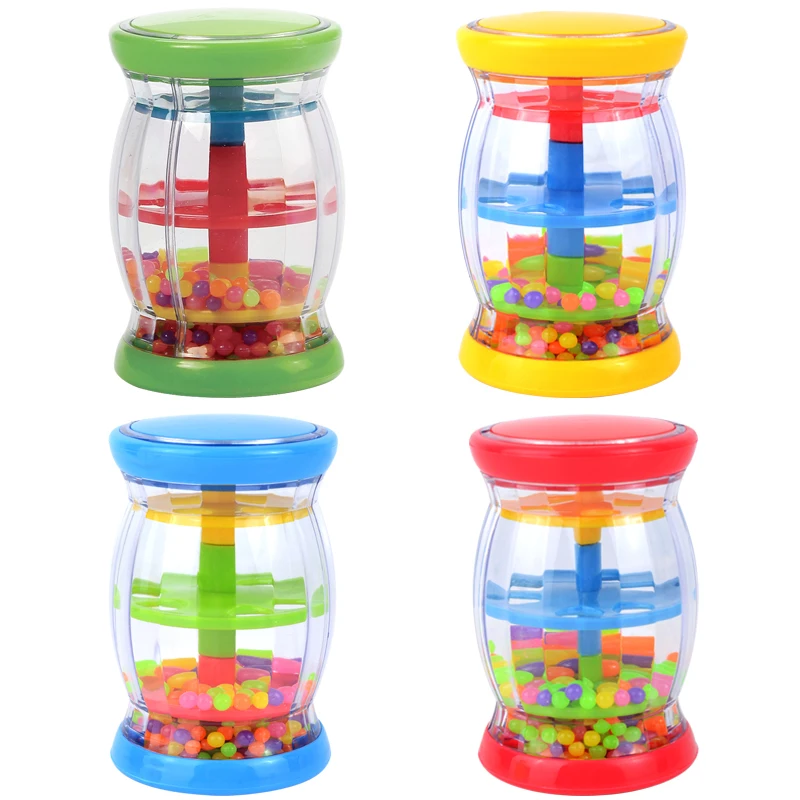 Simulation white noise auditory baby hourglass sound rain spreader toy