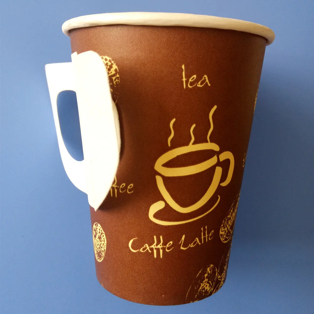 nvironmentally Friendly Flexo Printing Safe And Healthy Tea Disposable Coffee Paper Cup 7 Oz With Handle