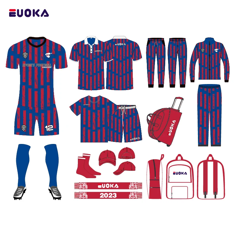 Thermal sublimation printing custom football uniform uniform sportswear suit team training football jersey T-shirt