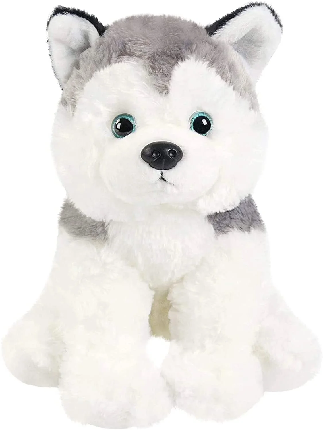 Bstaofy Husky Stuffed Animal Puppy Plush Toys Dog Realistic Soft Cuddle Adorable Gifts for Kids Toddlers on Birthday Christmas F