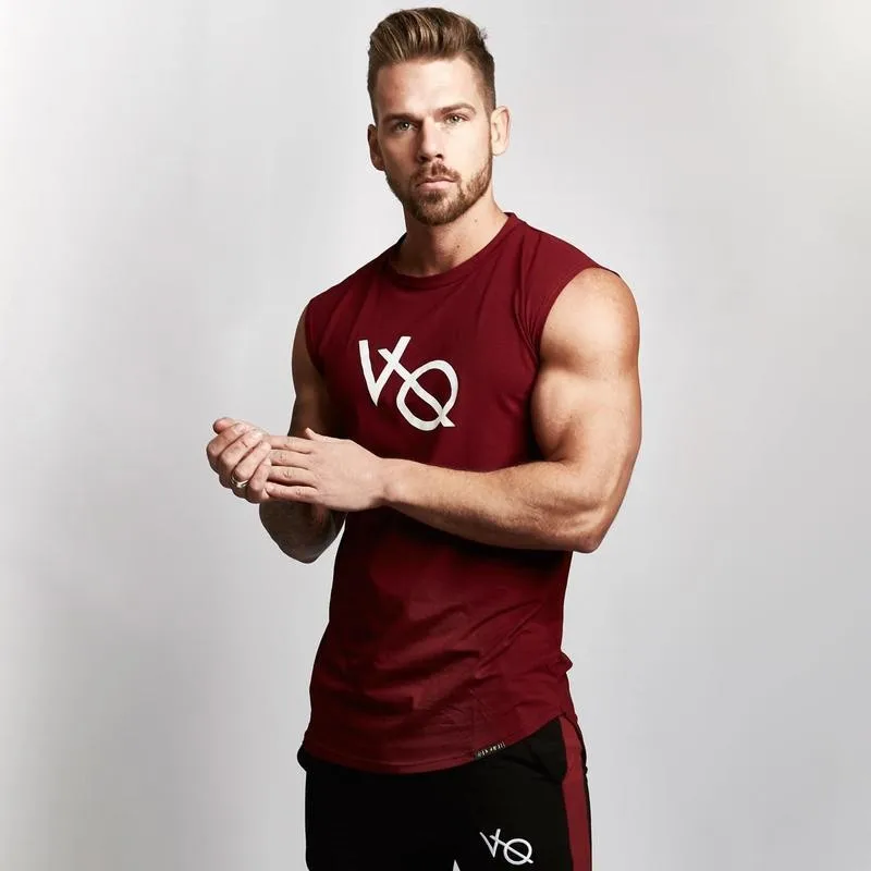 2021 Fashion Popular smooth muscle brother sleeveless sports vest running fitness sleeveless shirt for men