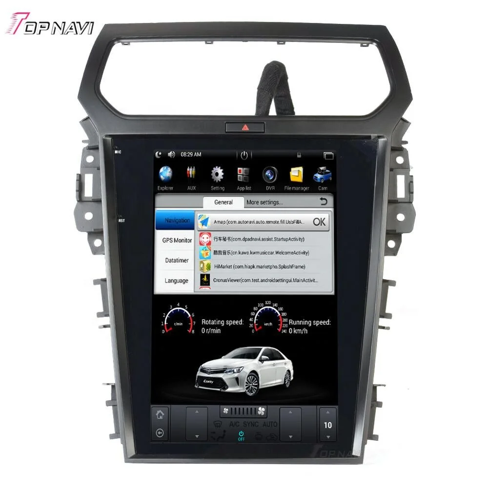 12.1 Inch Android Auto DVD Multimedia Player Tesla-Style Video GPS Navigation For Ford Explorer 2013 -2019  Radio Stereo DVD GPS