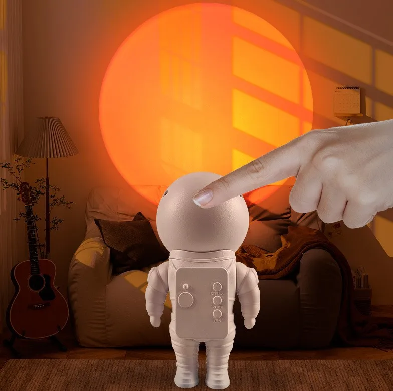 Mini Astronaut sunset lamp small night light projection lamp kids loving decoration lamp astronaut robot light