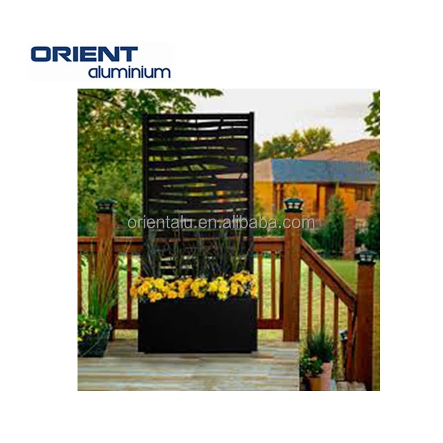 Laser cutting flower metal garden pot screen patio balcony planter privacy screen