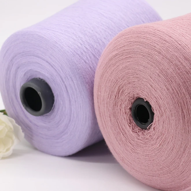 Viscose Nylon Pbt Melange Yarns Wholesale Fancy Dyed 28s/2 Core Spun Yarn