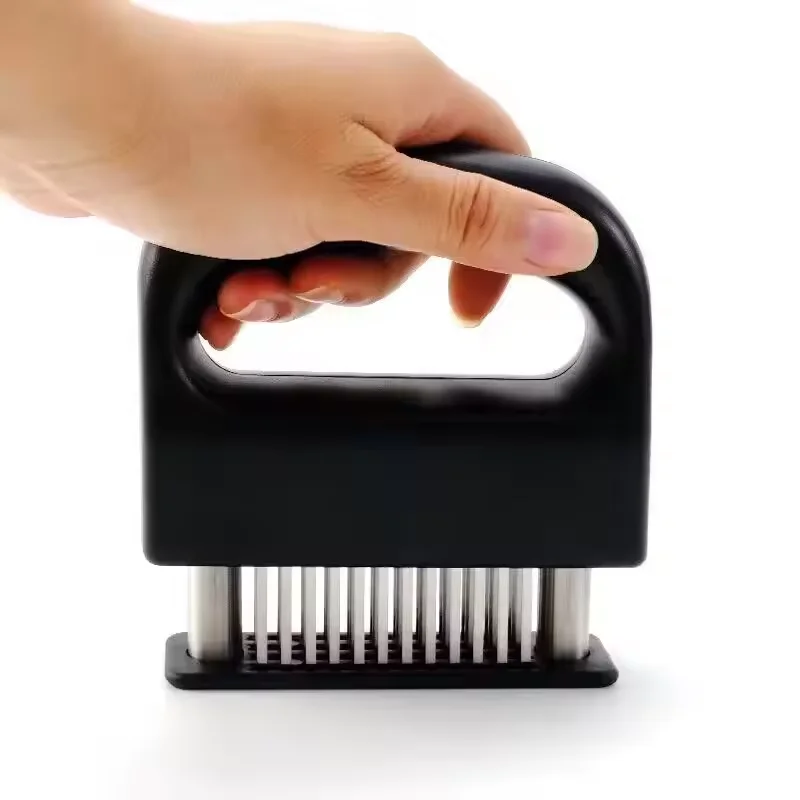 Meat Tenderizer Tool Stainless Steel Ultra Sharp Needle Blade Durable Meat Tenderizer With Safety Lock