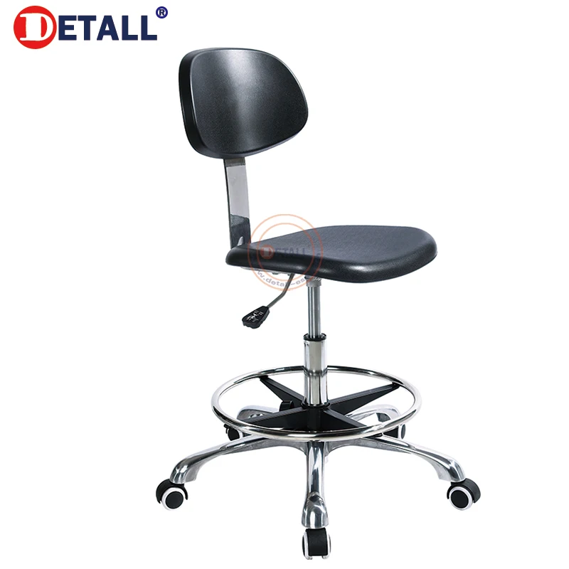 factory Anti-static swivel lift pu chair with esd steel castors