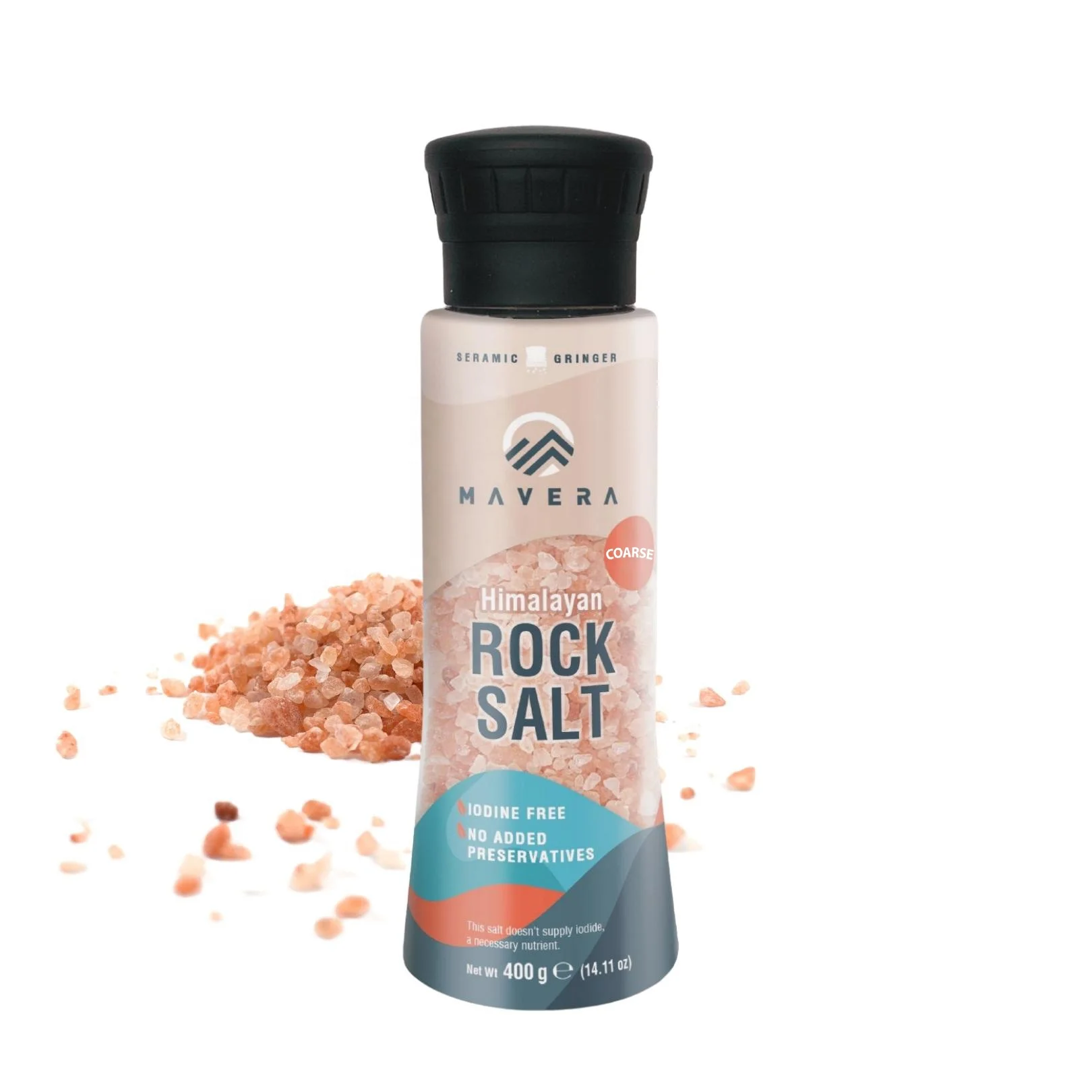 Натуральная Гималайская Розовая Соль 400 г с измельчителем, грубое зерно, 100% Органическая съедобная горная соль, чистый кристалл, кухонная шлифовальная машина