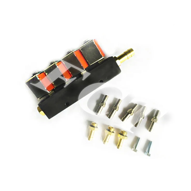 Hot selling CNG LPG 5th generation gas conversion injector rail 4 cylinders 2 ohm 3 ohm