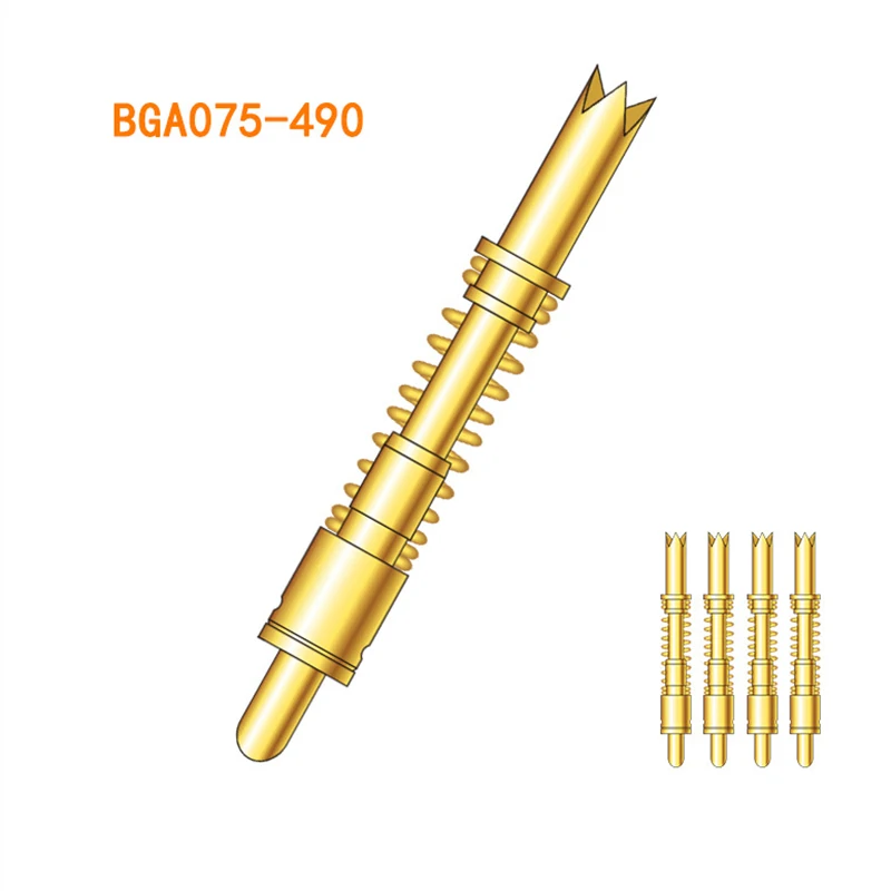 Spring Contact Probes PCB Test Pin Test probe gold-plated Brass Pogo Pin BGA068-1584