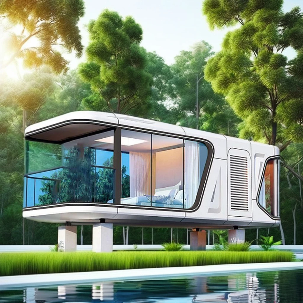 40Ft роскошный сборный дом космический капсульный для продажи