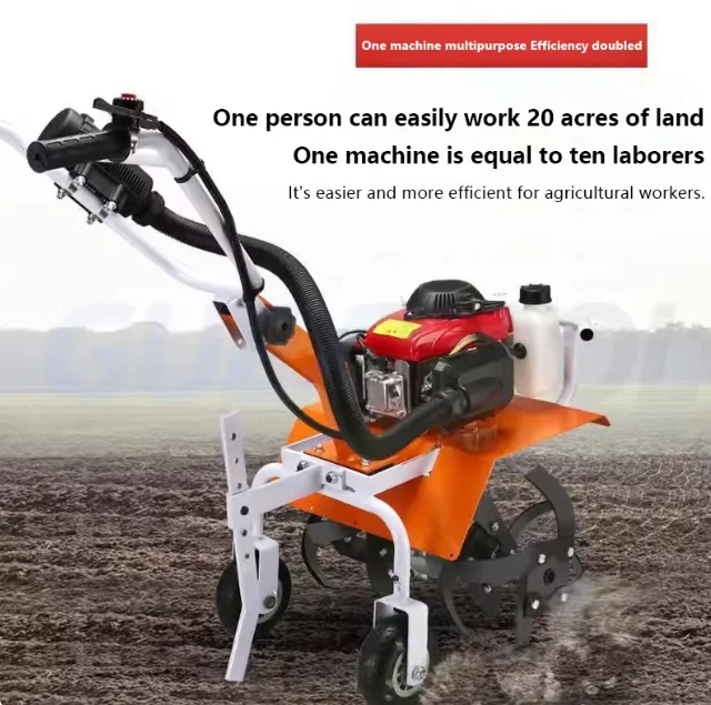 Farm Hand Push Mini Cultivator Tiller Two Stroke or Four Stroke Made of Durable Plastic for Agricultural Machinery