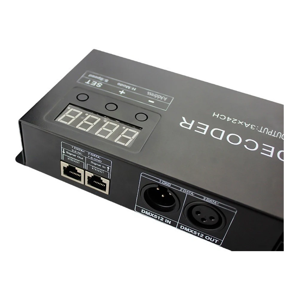Контроллер светодиодный DMX512 DMX 24-канальный выход разветвитель сигнала Декор привод dmx 512 свет Декодер контроллер