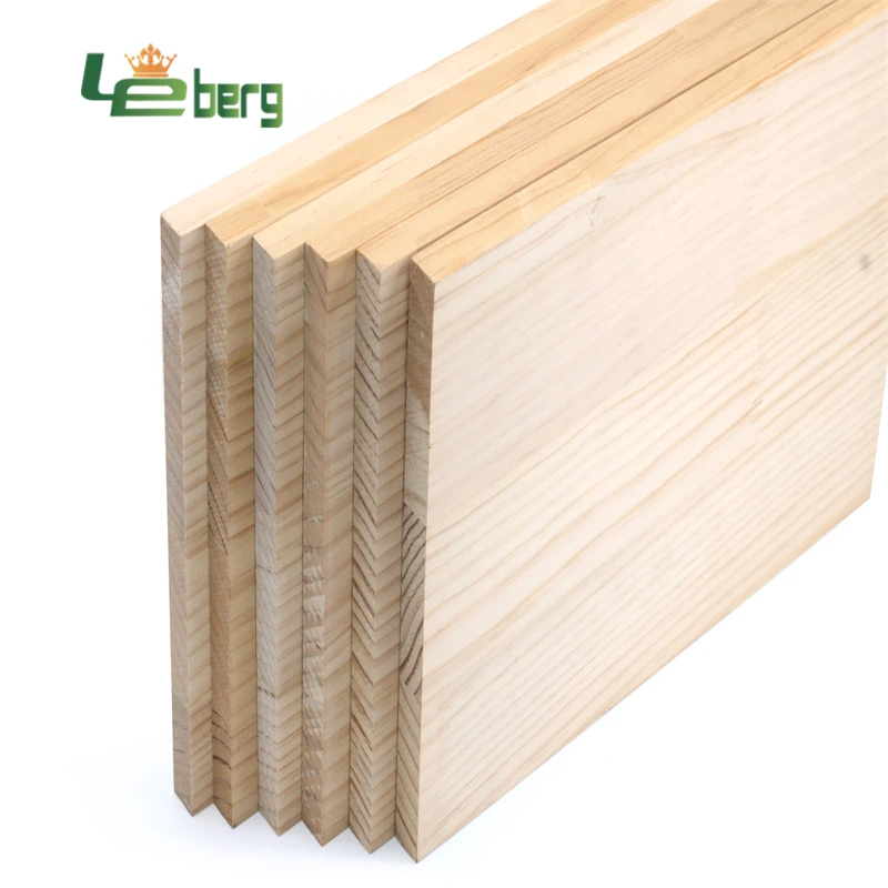Construction Factory Direct Supply Solid Wood Panel 2440*1220*18mm Pine Rubber Rwood Finger Joint Board for Furniture