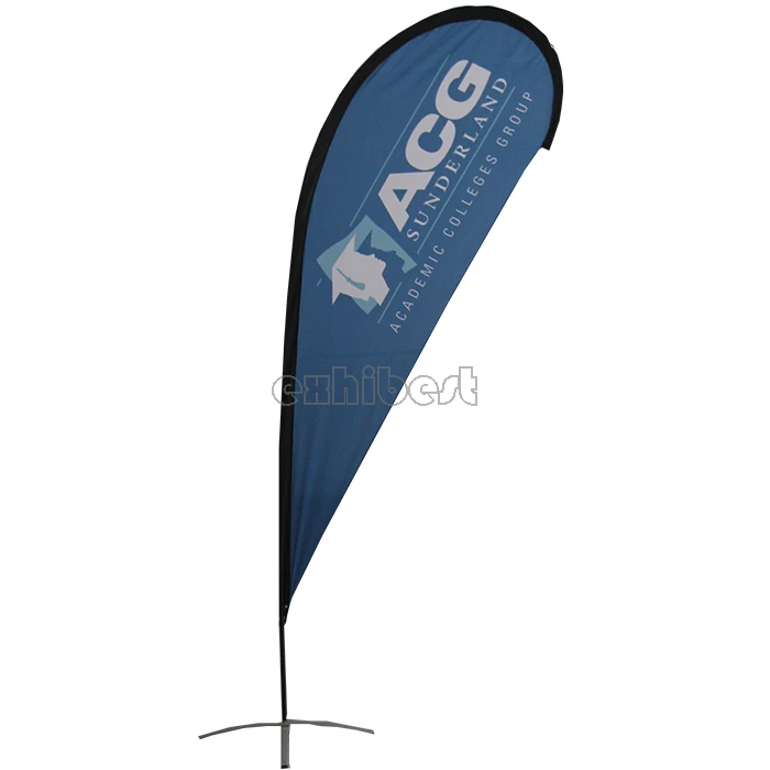 Promotional Single or double sided printing options beach flag