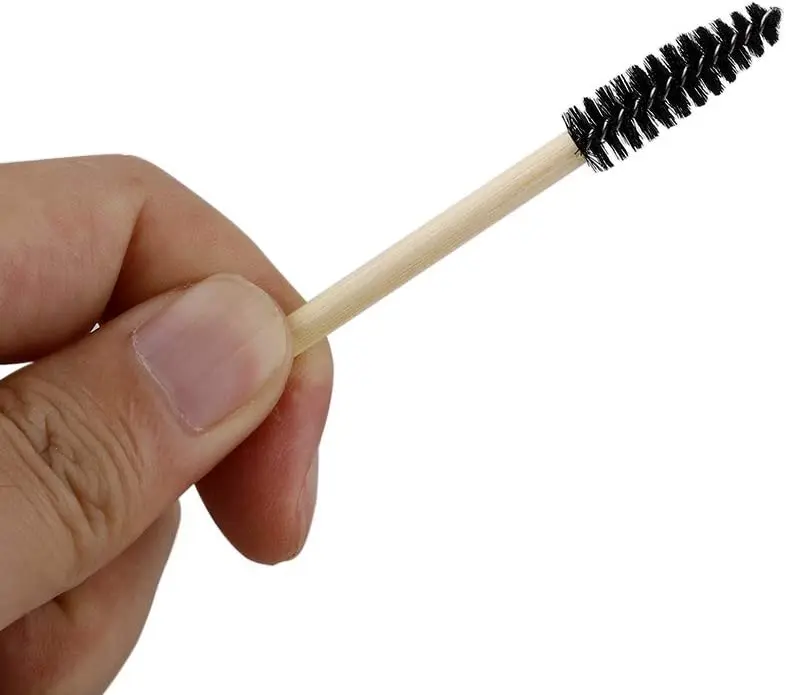 Wholesale New Make Up Disposable Personalized Microfiber Tip Bamboo Eyelash Brush For Eyelash Extensions