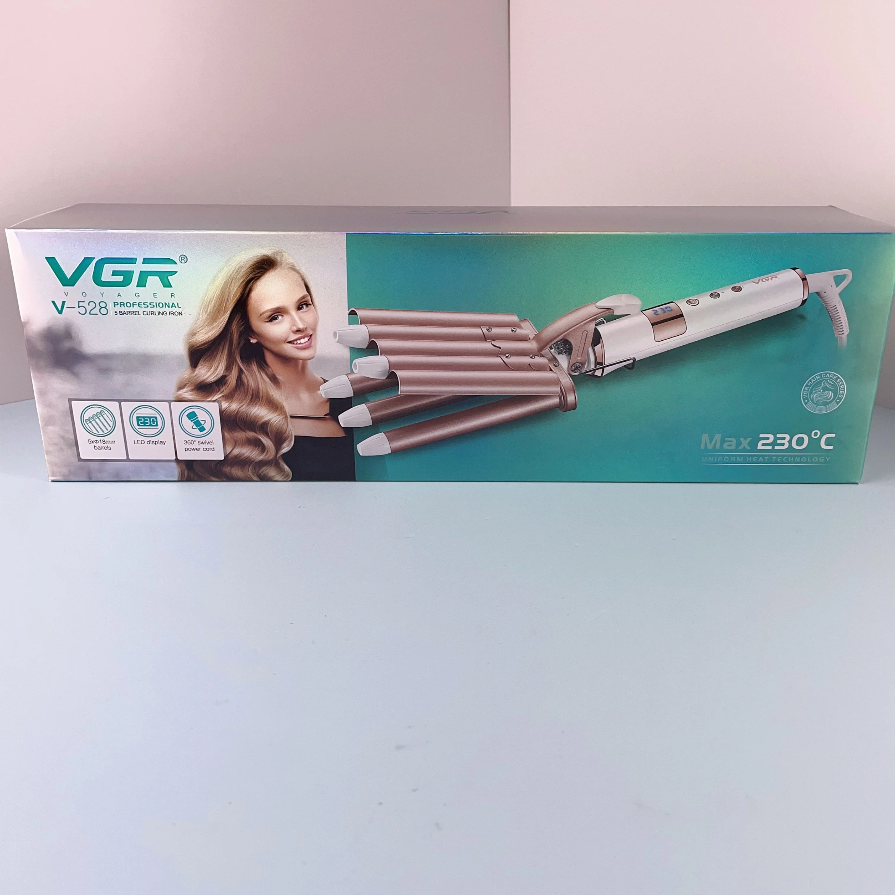 Vgr V-528 Professional Hair Curling Iron Electric Ceramic Coating Automatic Hair Curler Rotating