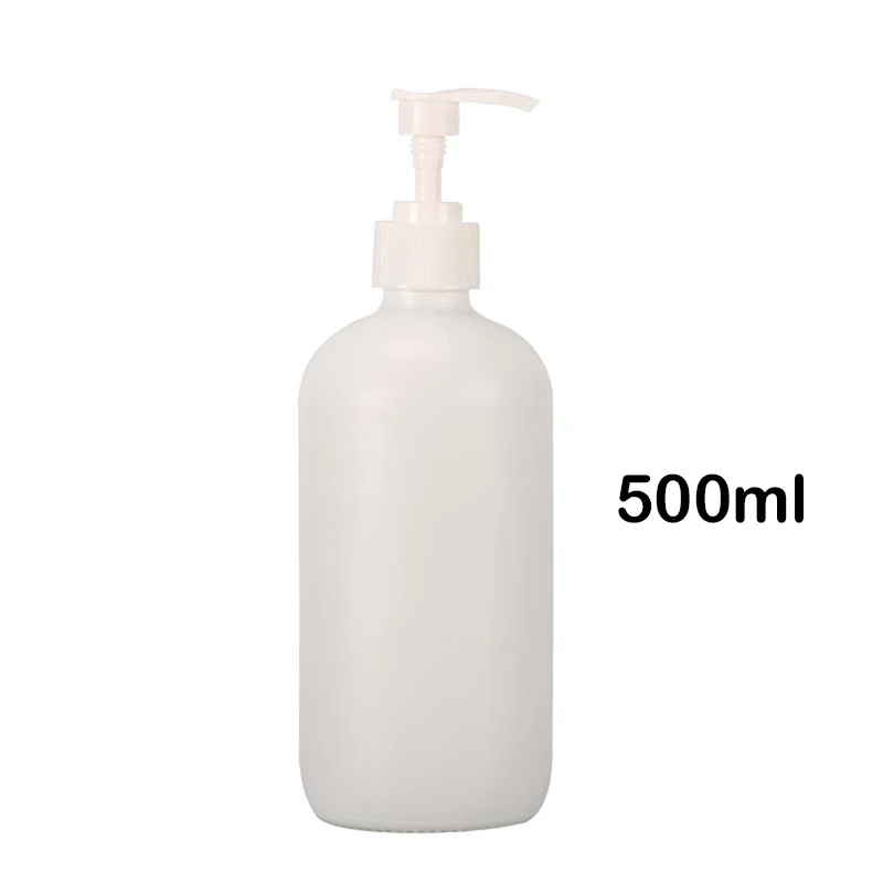 Пользовательские этикетки 500 мл 16 унций стеклянная бутылка с насосом для мыла диспенсер жидкого бамбуковым держателем