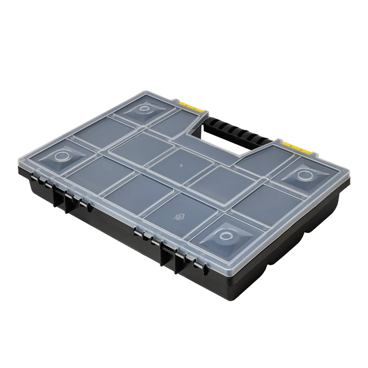 Plastic material made fasteners storage case with detachable plates