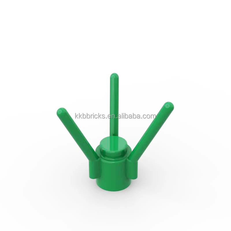 1kg Plant Flower Stem with Stud and 3 Stems Classic building blocks No.3741 Construction DIY TOYS C