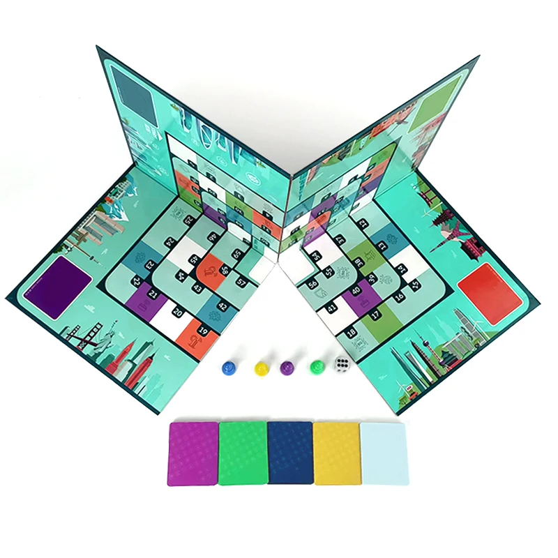 Custom Monopoly Quality Printing Family Board Games OEM factory World Box Custom accessories funny Game for kid/adult