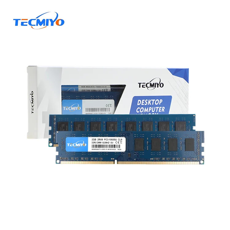 TECMIYO Hot selling Fully Tested Desktop RAm Memory 1333MHz DDR3 2GB PC3 10600U memoria Desktop dimm