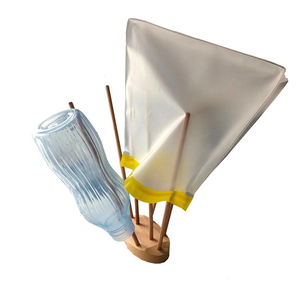 Custom Bamboo Wood Reusable Ziplock And Freezer Bag Dryer Rack Plastic Bag And Baby Bottle Drying Rack