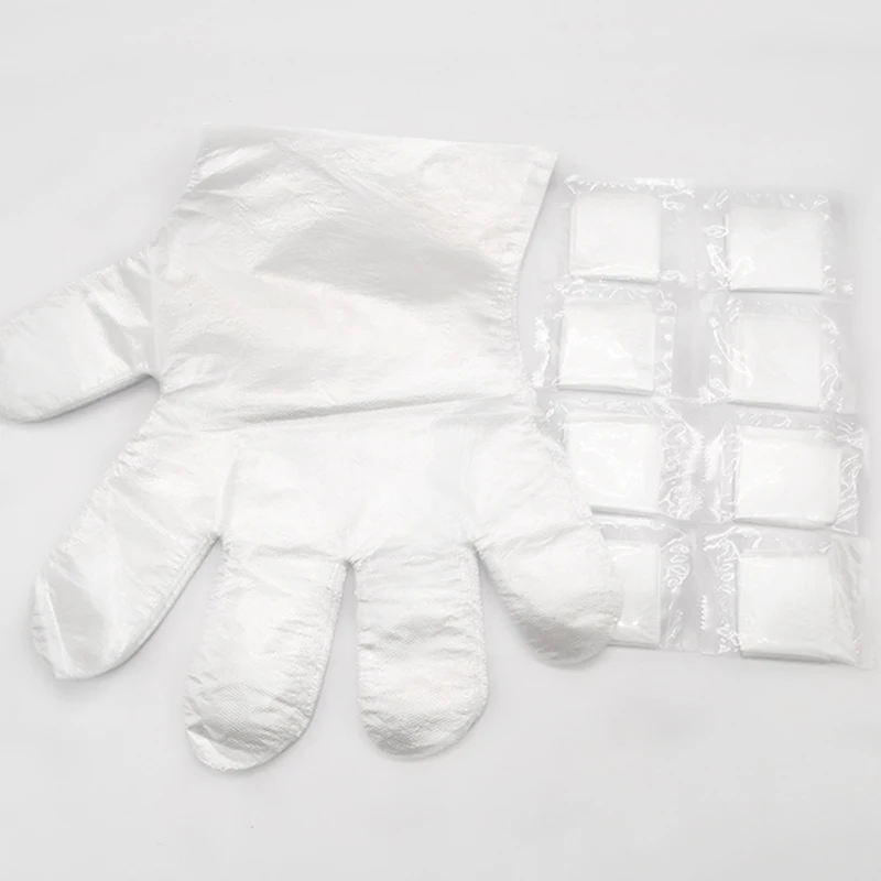 Горячие продажи пищевых продуктов Китай пластиковые перчатки HDPE LDPE CPE TPE Перчатки Одноразовые виниловые перчатки