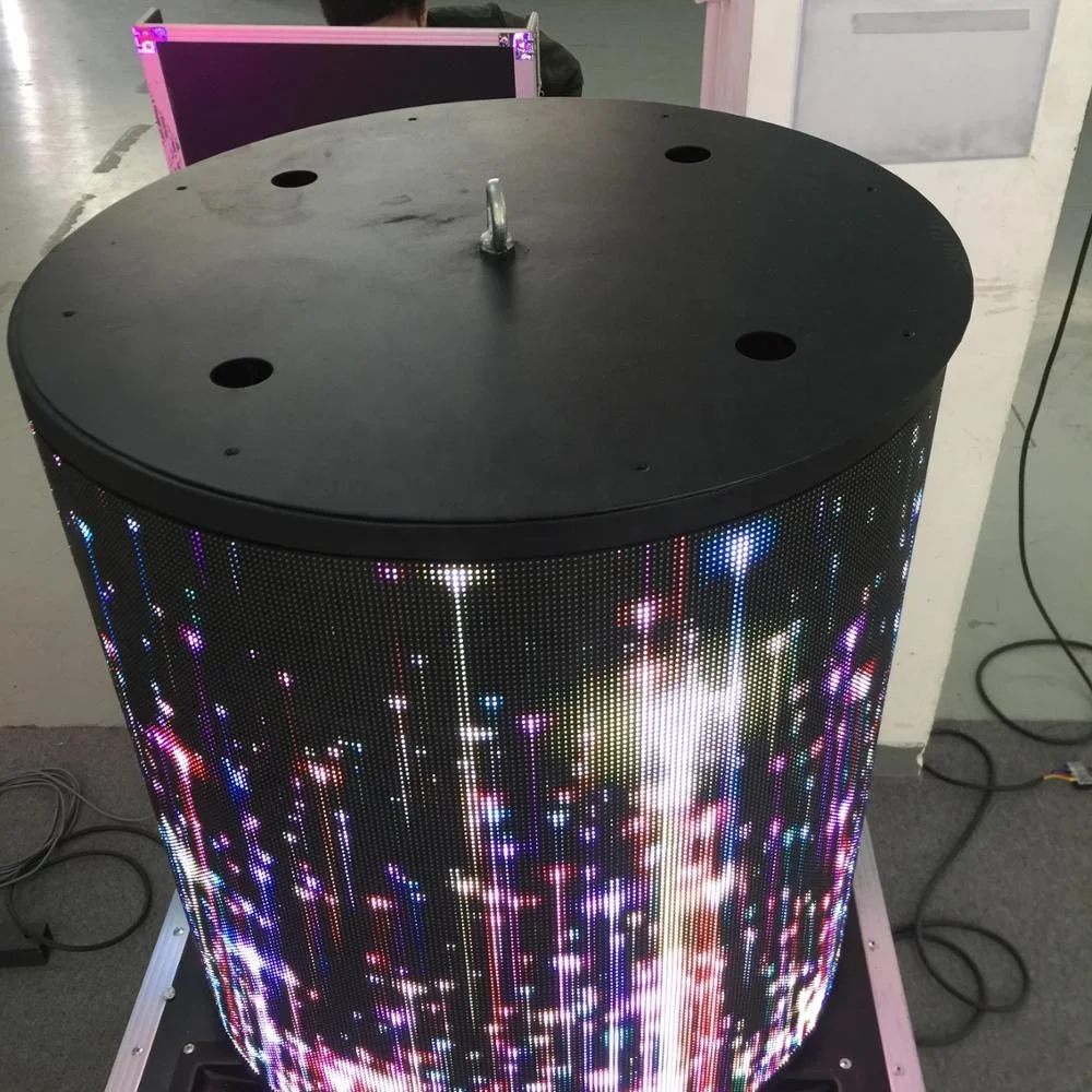 Circle Round Cylinder P2.5 Flexible Soft Led Screen With Silicone Frame
