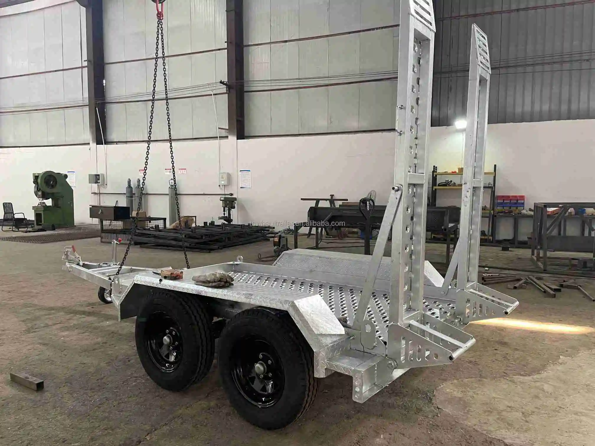 3.5T Multi function fully welded hot dip  electric brake galvanized Mini plant trailer