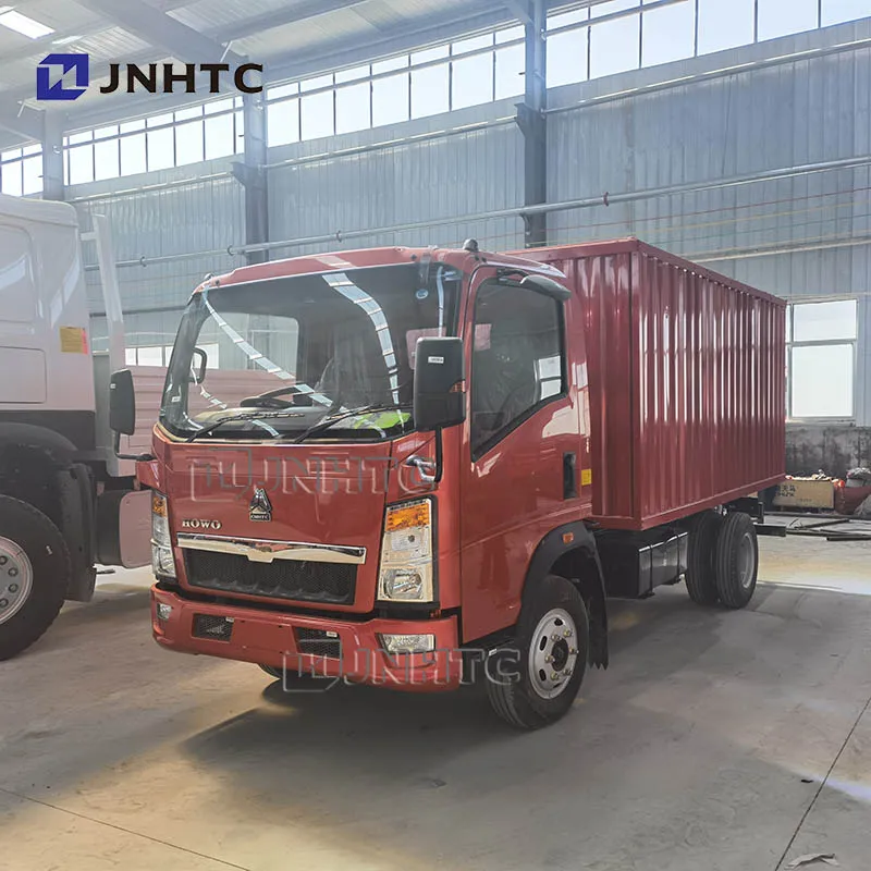 2021 new model sinotruk howo right hand drive 4X2 cargo truck with 5m van box 116hp