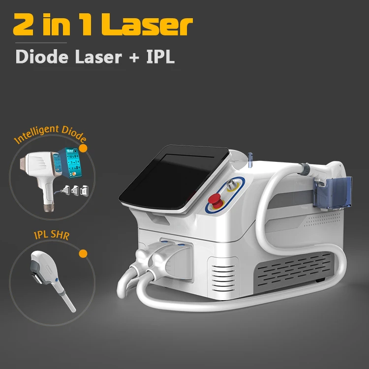 Intelligent diode laser with screen in the handle TEC cooling+ IPL skin rejuvenation 2 in 1 machine