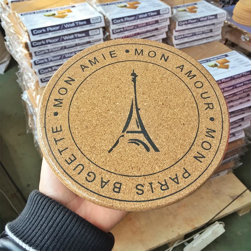 OEM Factory Price Custom Logo Size Shape Cork Coaster for Drinks Sublimation Coaster