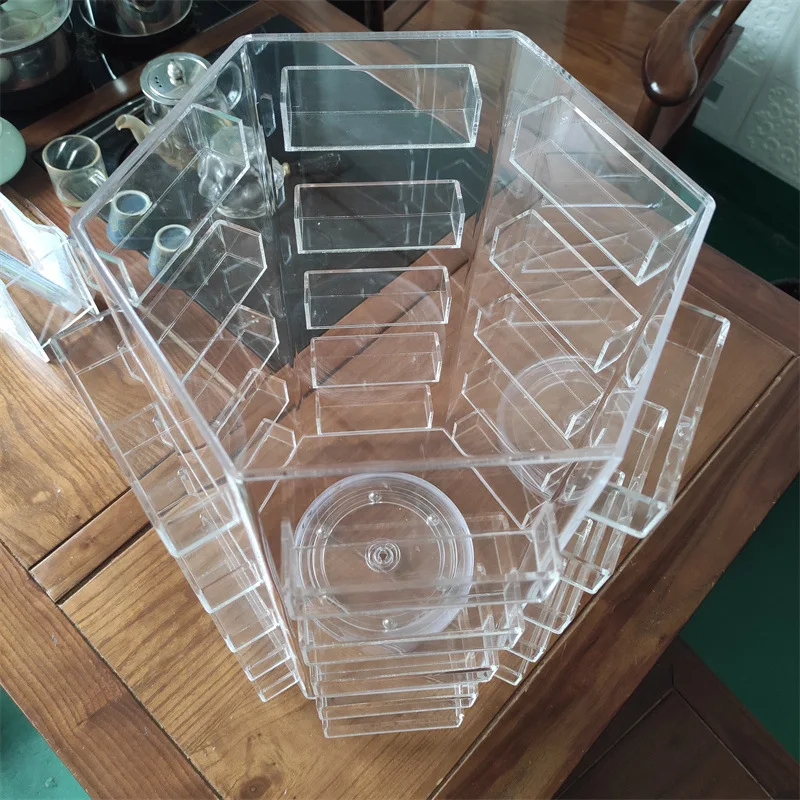 Acrylic 5 Tiers Rotating Display Stand Business Cards Gift Card Brochures Spinning Display Stand