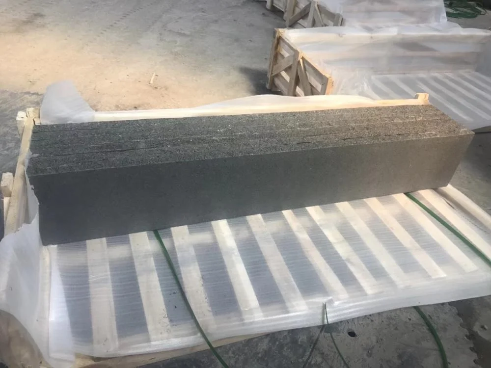 competitive price black basalt New G684 pearl granite stair treads