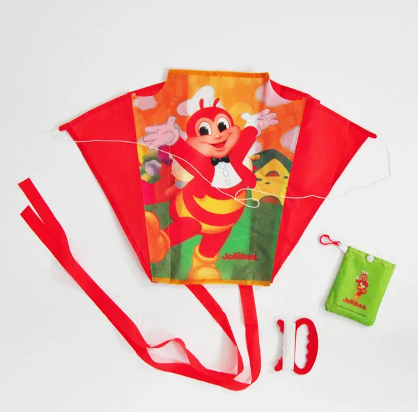 Customized  Foldable easy carry polyester cartoon mini pocket  Kite for kids