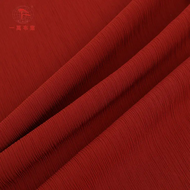 100D polyester crinkle chiffon plain comfortable chiffon fabric