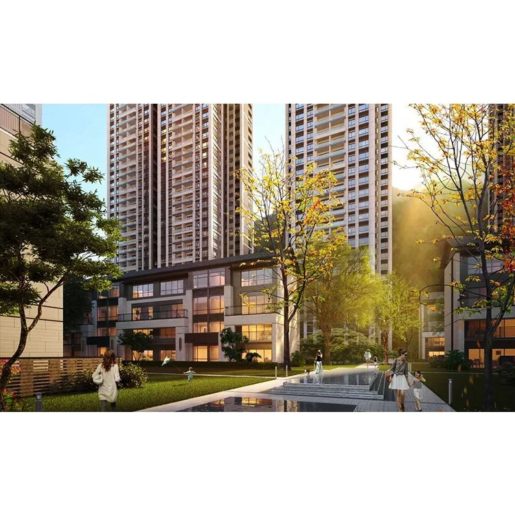 Дизайнерские 3d визуализация высокое качество 3D делает дизайн для развития недвижимости