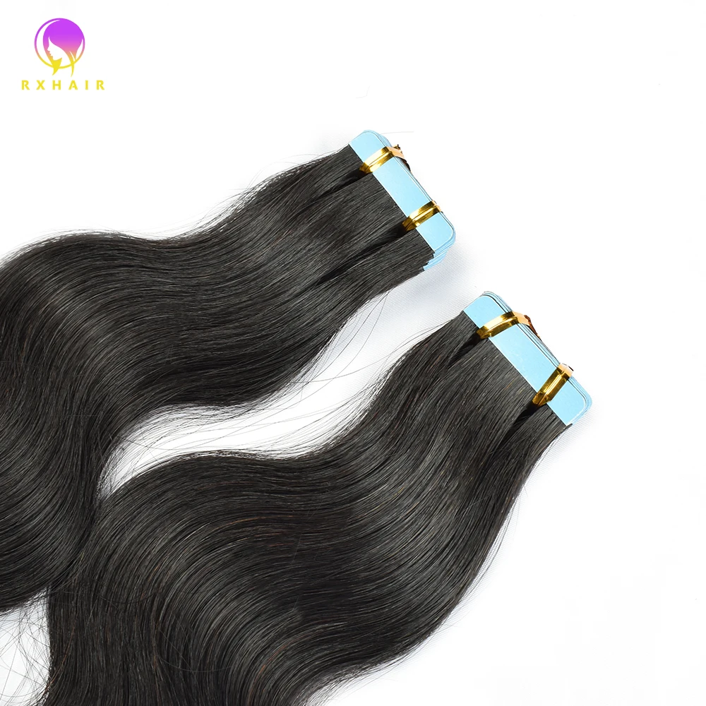 Factory Price Beauty Supplier Body Wave Clip In Hair Extensions 100% Tape Ins Remy Brazilian Virgin Human Hair