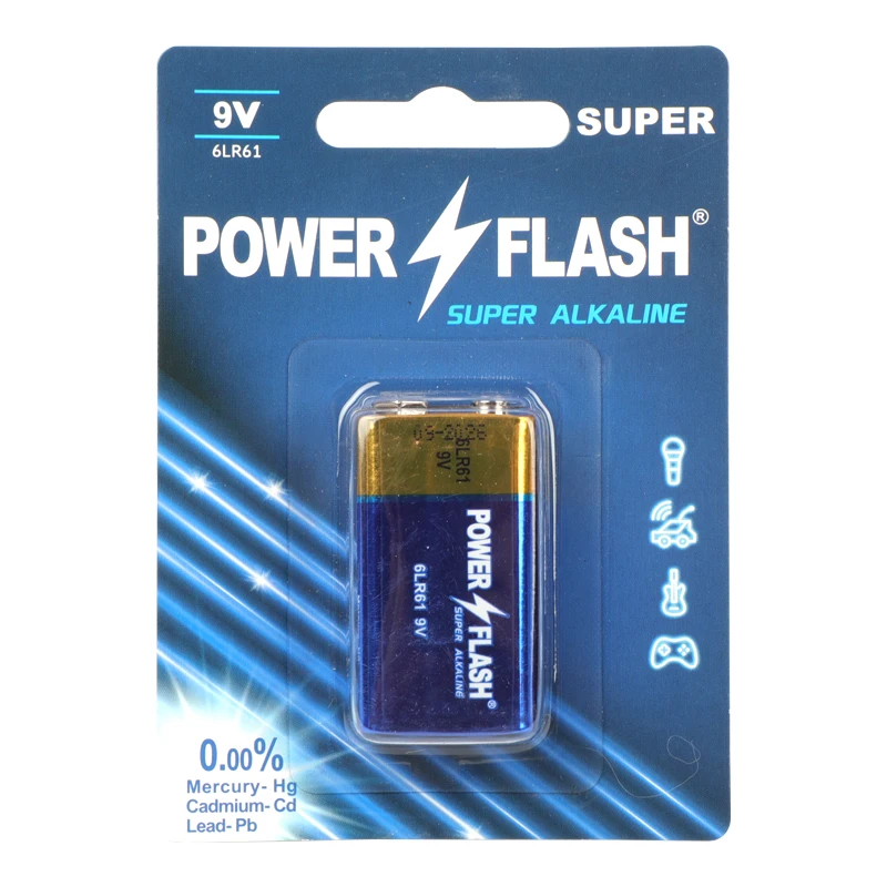 High Capacity Dry Battery 9V 6Lr61 Alkaline Primary Batteries For Electronic Equipment