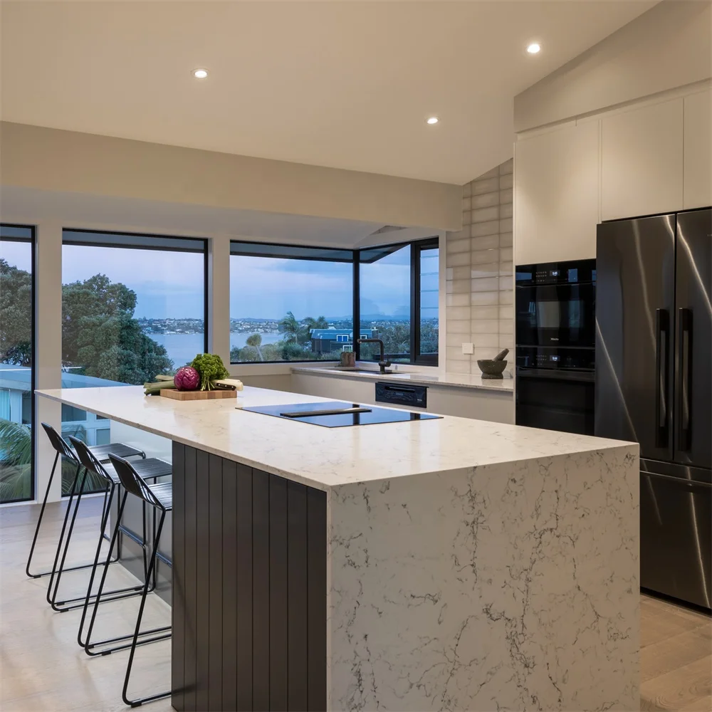 American modern minimalist wooden set framed shaker mdf doors designs grey color pvc board kitchen cabinet