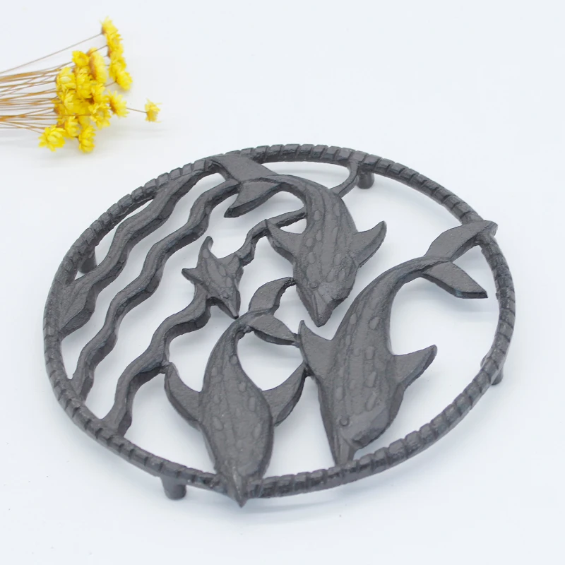  European cast iron handicraft kitchen hot trivet creative