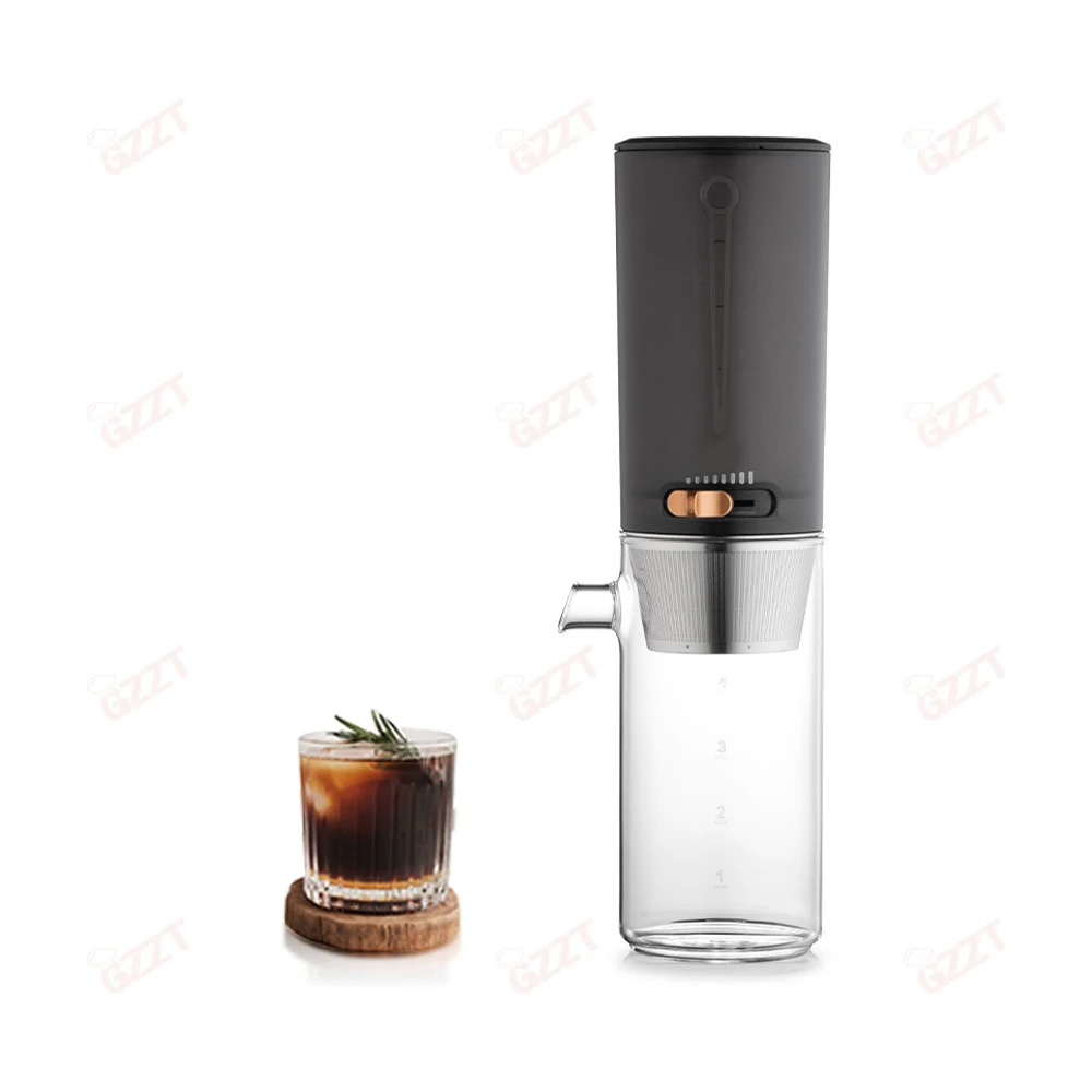 Portable Borosilicate Glass Ice Coffee Dripper Iced Drip Cold Brew Coffee Filter Pot Speed Adjustable Cold Brew Coffee Maker